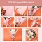 36 Sheets Double Sided Flower Wrapping Paper Floral Bouquet Paper Waterproof Florist Packaging Paper with Satin Ribbon and Gold Border for Graduation Wedding Mothers Day Party(Pink Series)